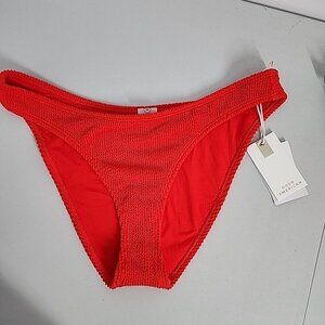 NEW Good American ALWAYS FITS CLASSIC BIKINI BOTTOM Size 3/4 L/XL Bright Poppy